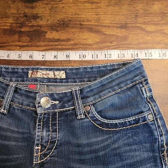 BKE Jeans Womens 27 Kate Bootcut Low Rise Ripped Medium Light Wash Stretch - Picture 7 of 12